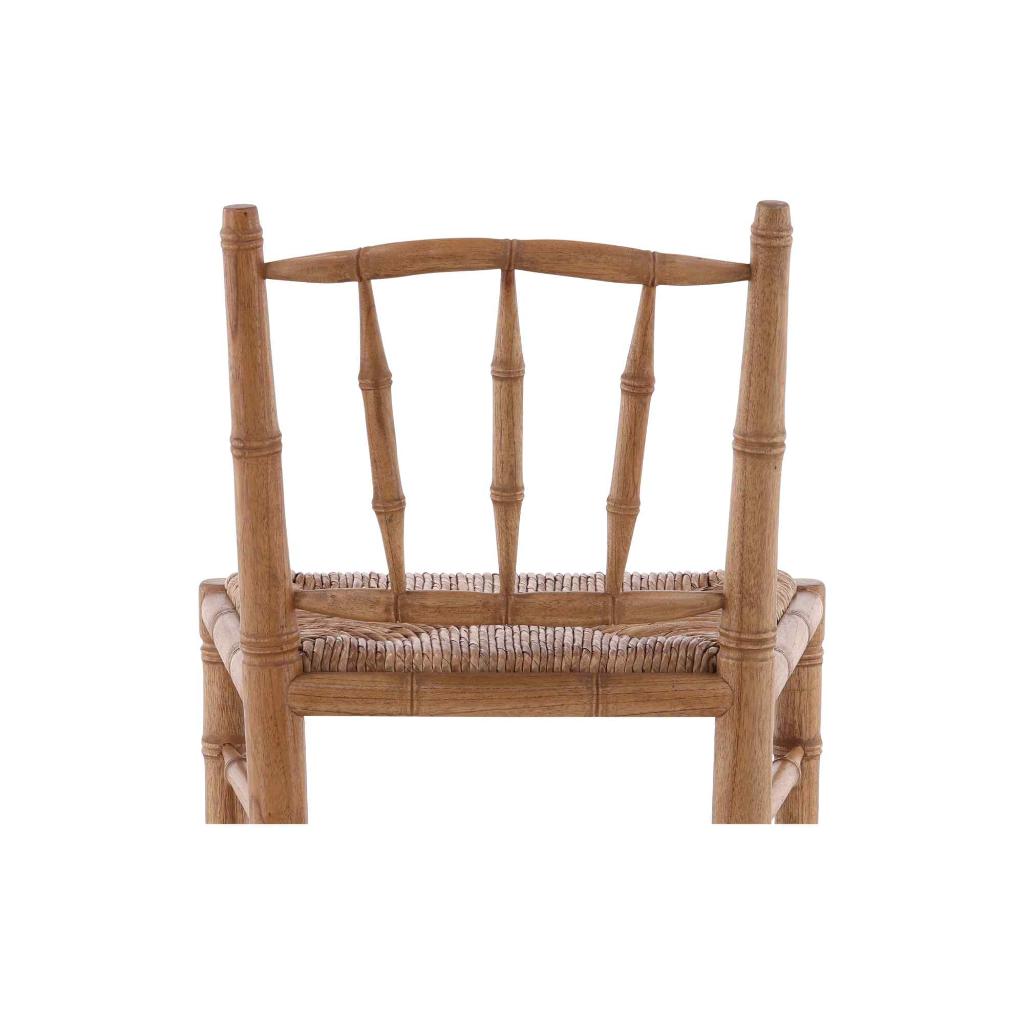 Bamboo Handwoven Rush Seat Counter Stool