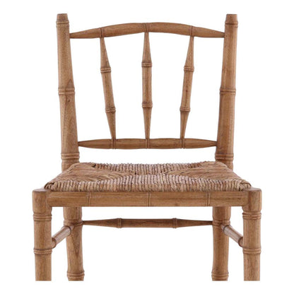 Bamboo Handwoven Rush Seat Counter Stool