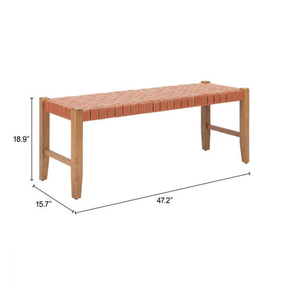 Zuo Modern Bandani Leather Bedroom Bench