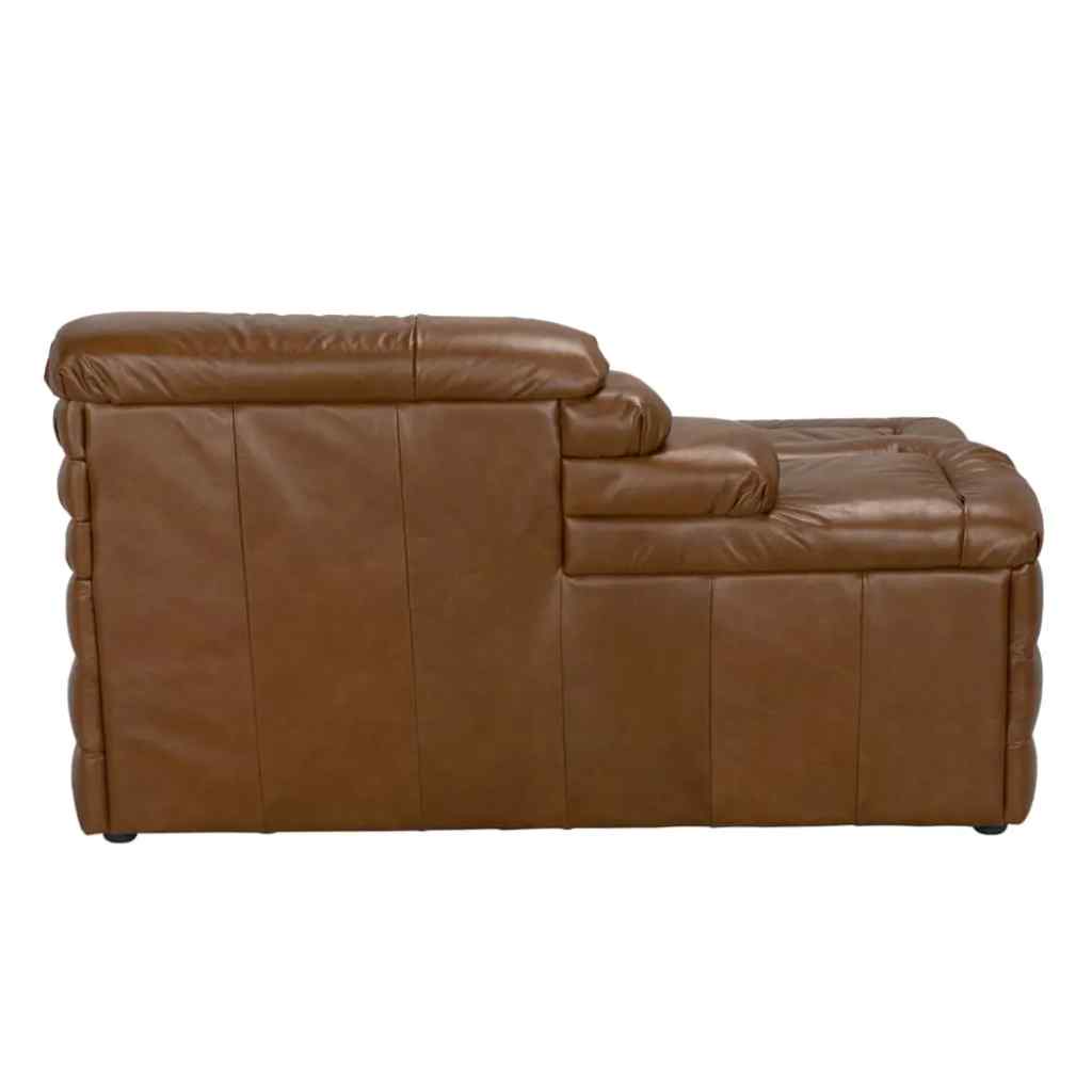Bandera Roche Tan Leather Sectional Sofa