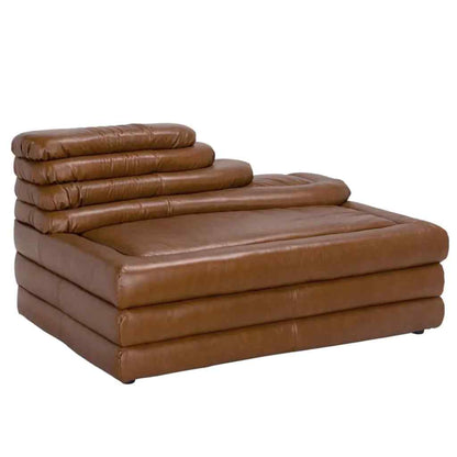 Bandera Roche Tan Leather Sectional Sofa
