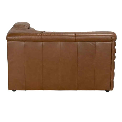 Bandera Tan Leather Conner Sofa
