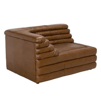 Bandera Tan Leather Conner Sofa