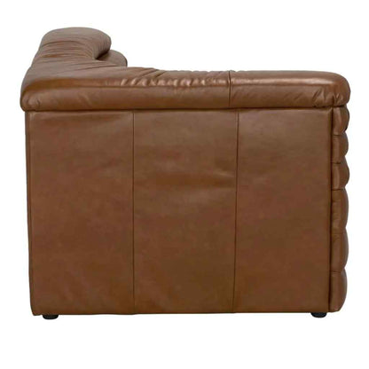 Bandera Tan Leather Conner Sofa