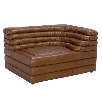Bandera Tan Leather Conner Sofa