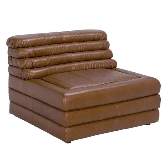 Bandera Tan Leather Modular Sofa