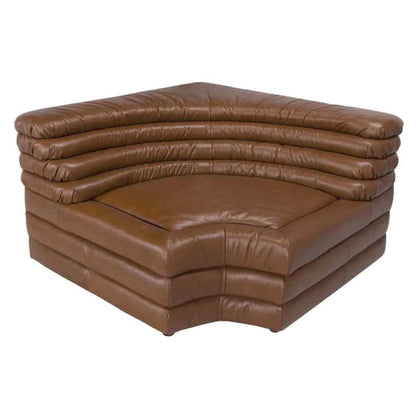 Bandera Tan Leather Sectional Sofa