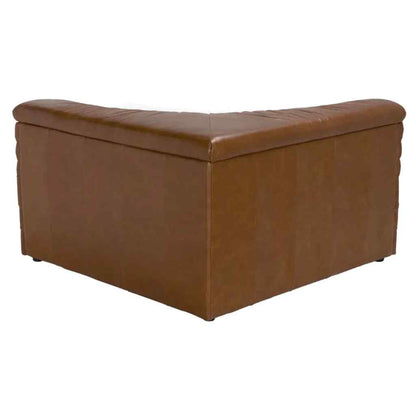 Bandera Tan Leather Sectional Sofa