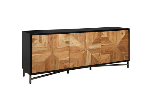 Banks Eye-catchy Designed Wooden Black Sideboard