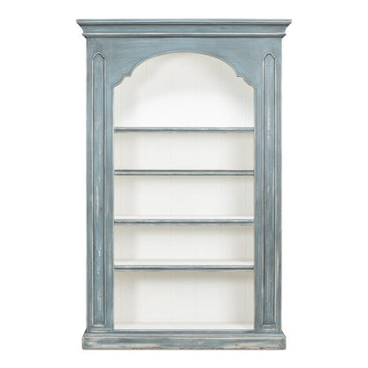 Banner Bungalow Display Bookcase Blue-Bookcases-Sarreid-LOOMLAN