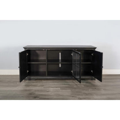 Sunny D Banning Two Doors Wooden Media Cabinet