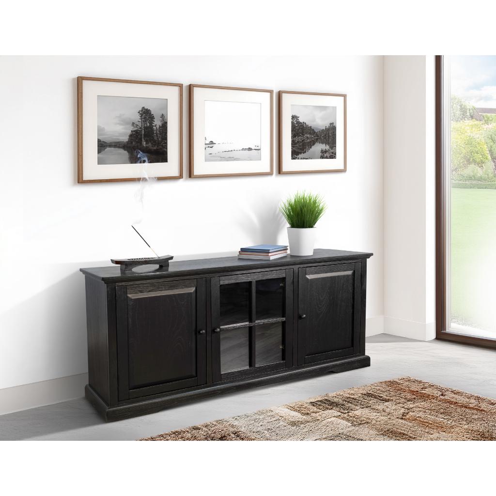 Sunny D Banning Two Doors Wooden Media Cabinet