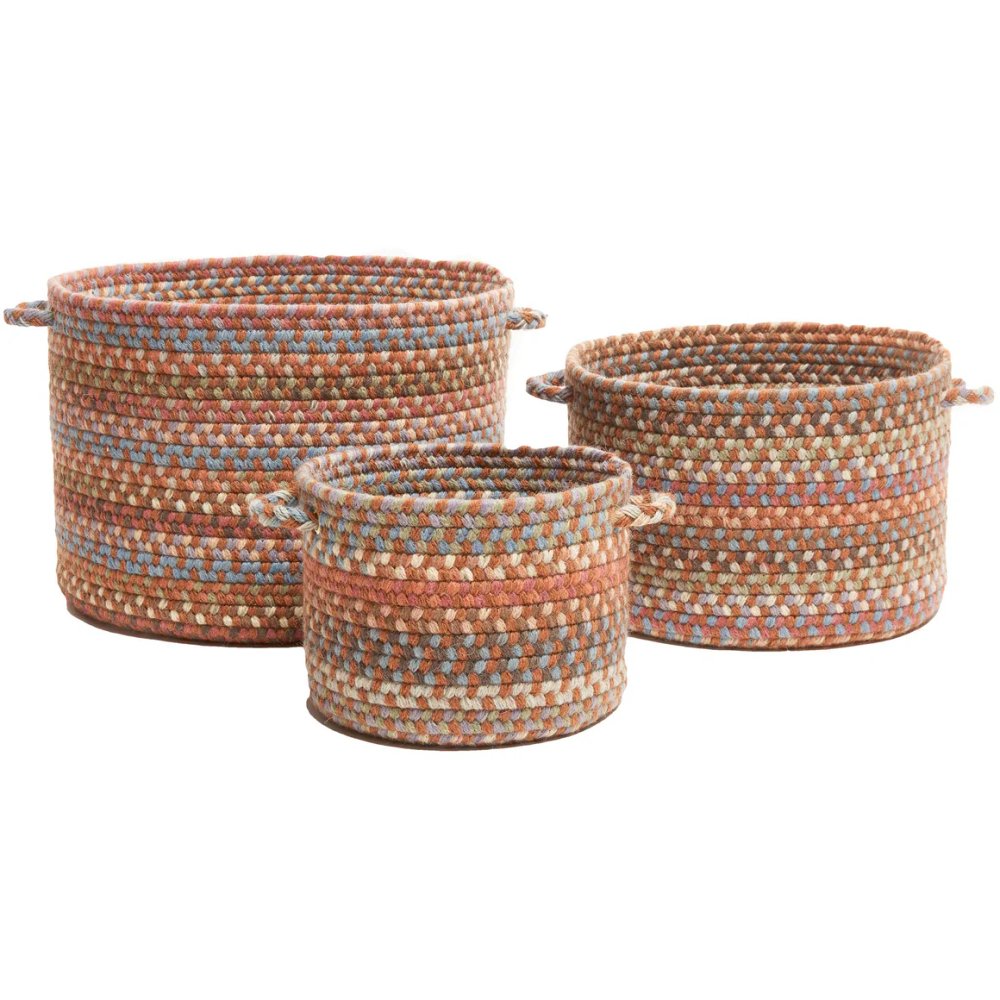 Rhody Rug Bar Harbor Wood Braided Handmade Basket 3PC