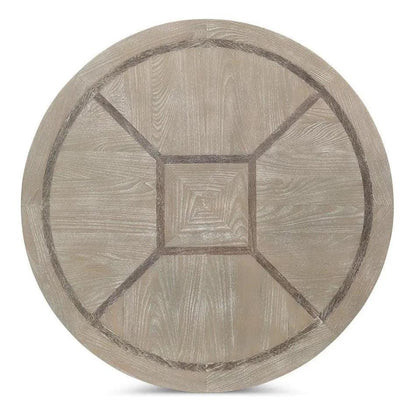 Barbera Vineyards Round Coffee Table Two Tone Wood - LOOMLAN - Sarreid - Coffee Tables