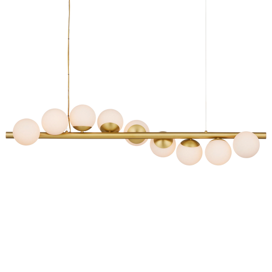 Barcarolle Linear Chandelier-Chandeliers-Currey & Co-Sideboards and Things