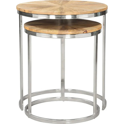 Bari Coffee Table Set (2 - Piece) Natural - LOOMLAN - Zuo Modern - Coffee Tables