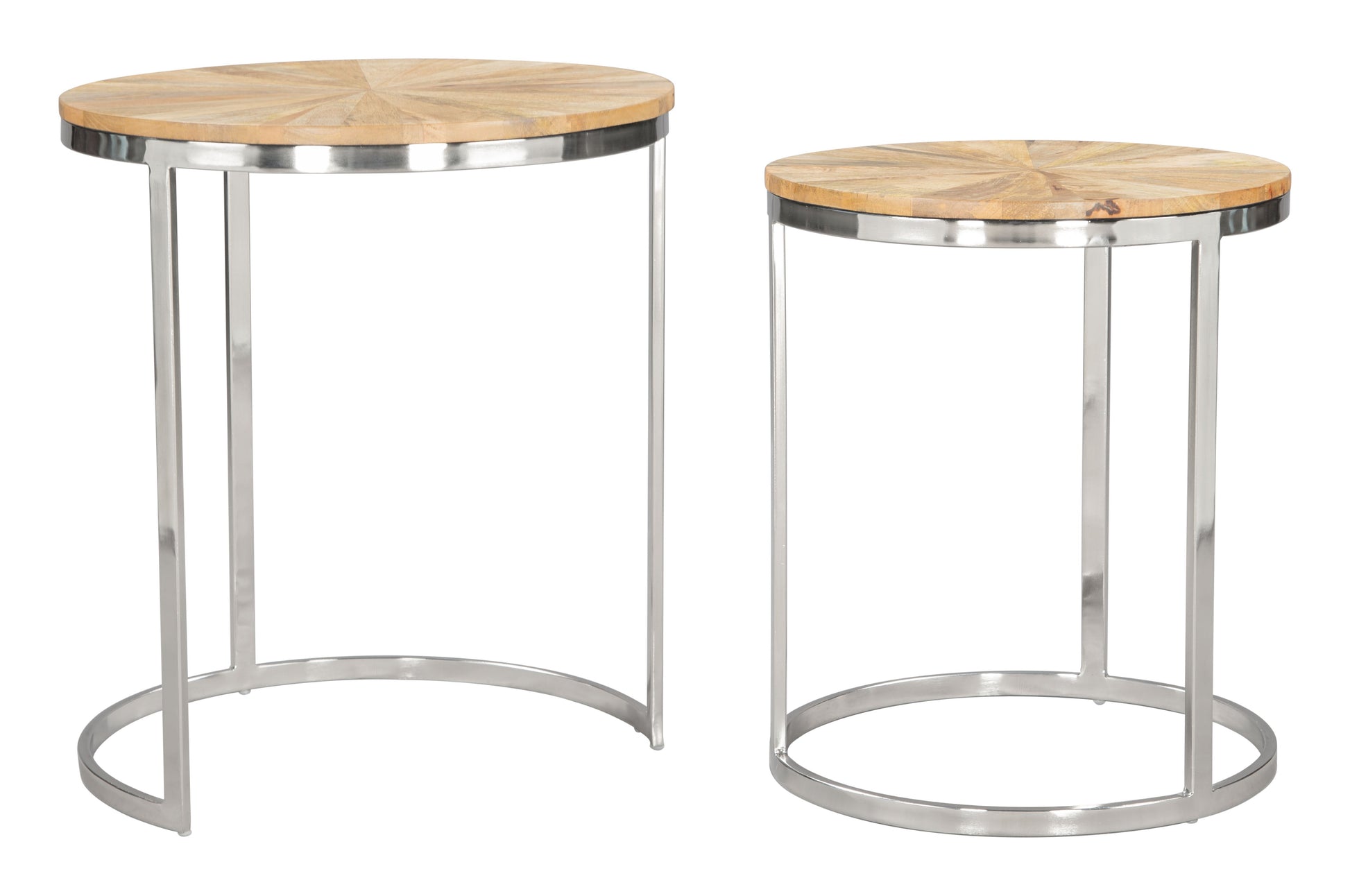 Bari Coffee Table Set (2-Piece) Natural-Coffee Tables-Zuo Modern-LOOMLAN