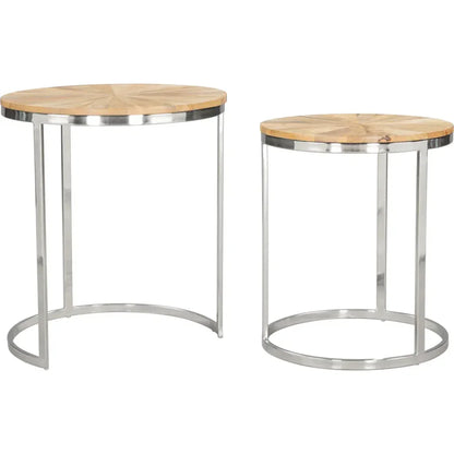 Bari Coffee Table Set (2 - Piece) Natural - LOOMLAN - Zuo Modern - Coffee Tables
