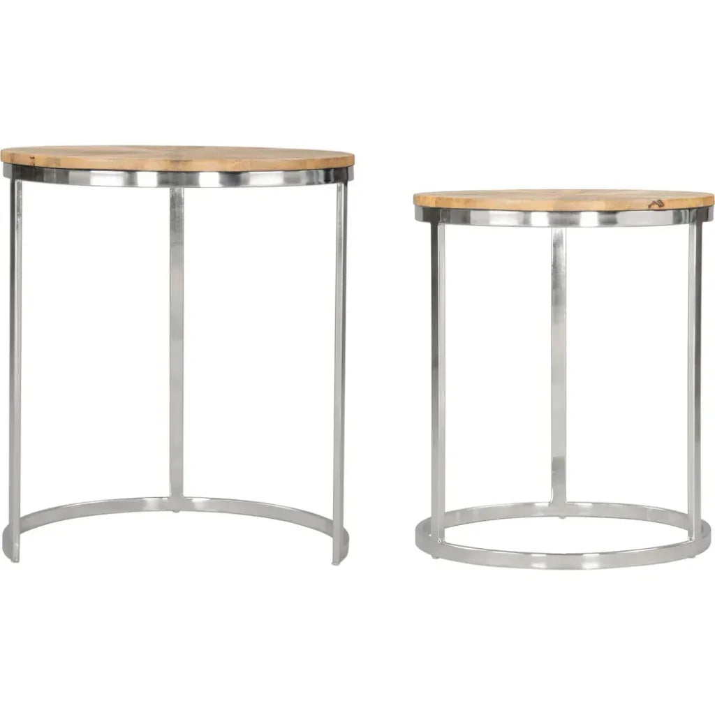 Bari Coffee Table Set (2 - Piece) Natural - LOOMLAN - Zuo Modern - Coffee Tables