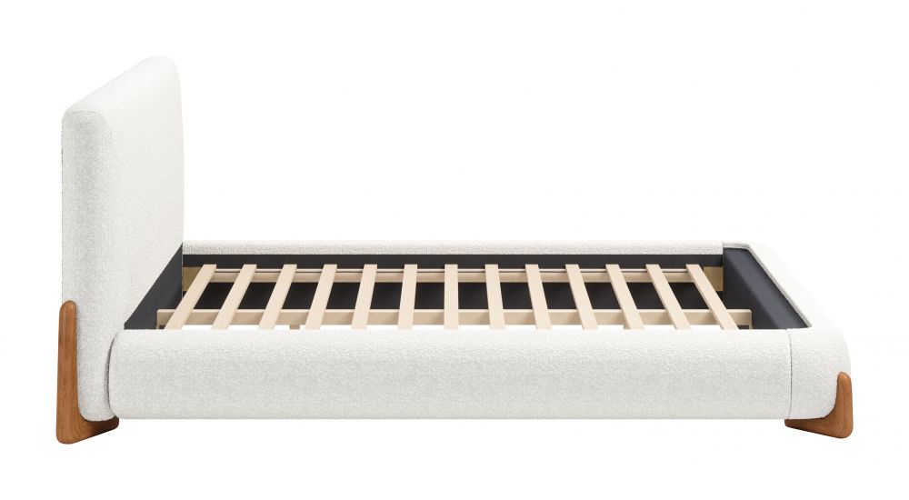 Zuo Modern Baris Ivory Textured Fabric Bed