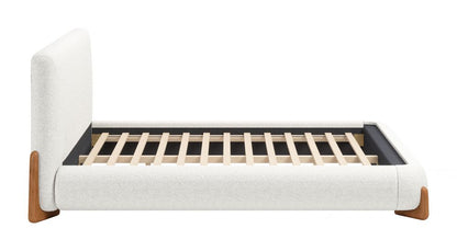 Zuo Modern Baris Ivory Textured Fabric Bed