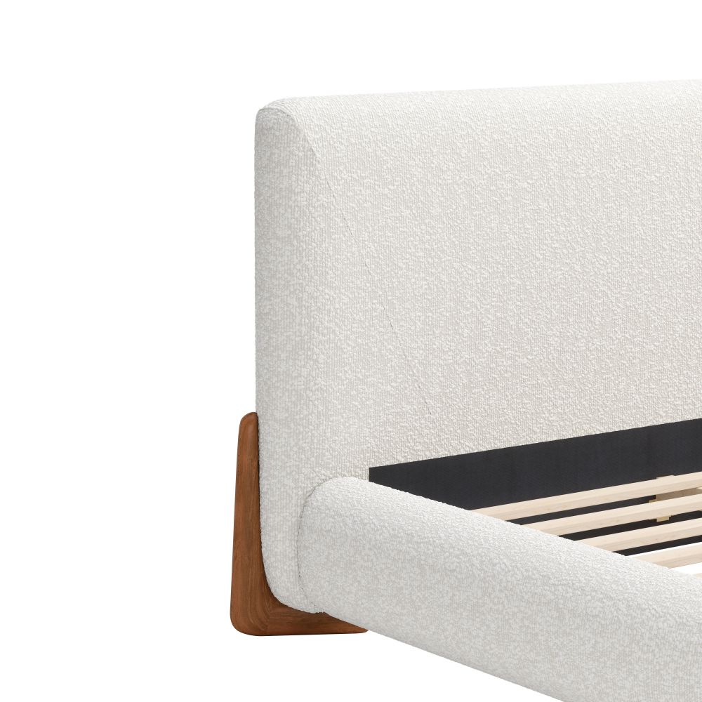 Zuo Modern Baris Ivory Textured Fabric Bed