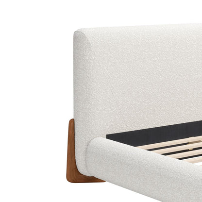 Zuo Modern Baris Ivory Textured Fabric Bed