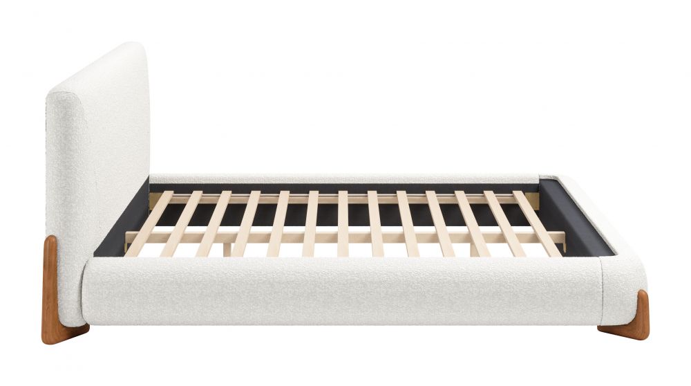 Zuo Modern Baris Ivory Textured Fabric Bed