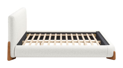 Zuo Modern Baris Ivory Textured Fabric Bed