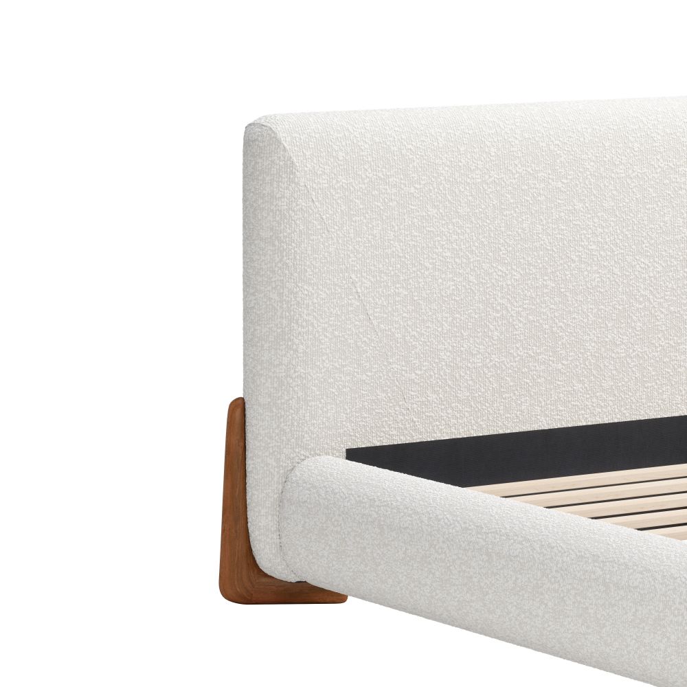 Zuo Modern Baris Ivory Textured Fabric Bed