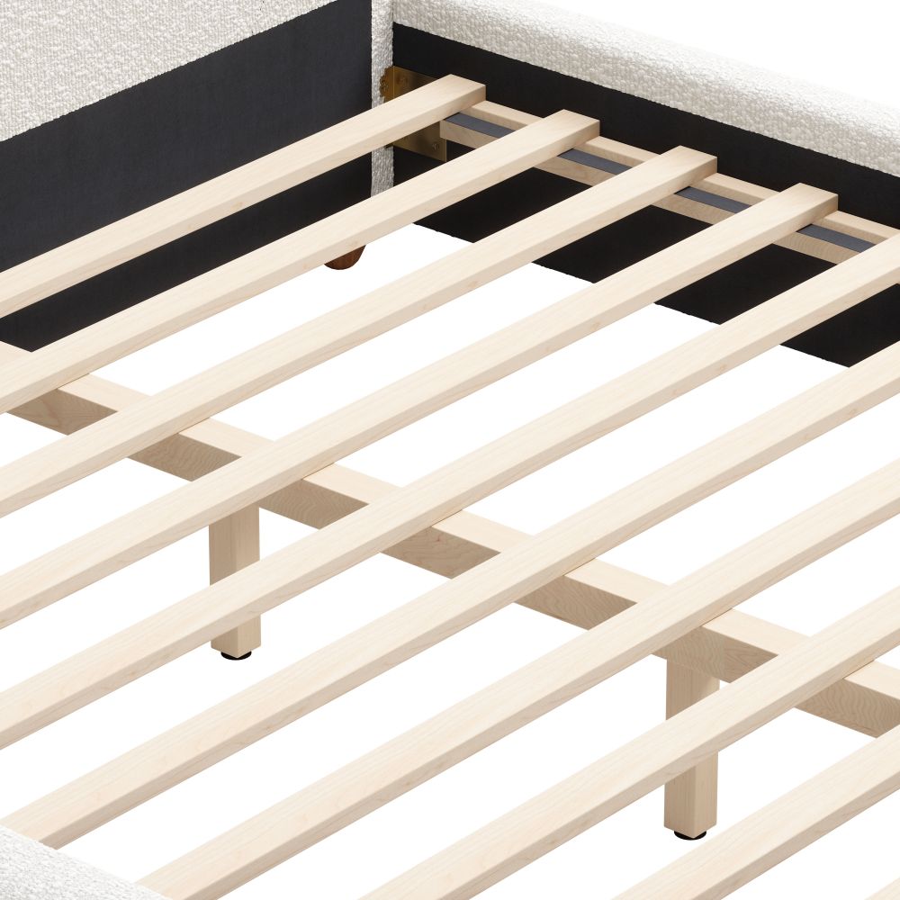 Zuo Modern Baris Ivory Textured Fabric Bed