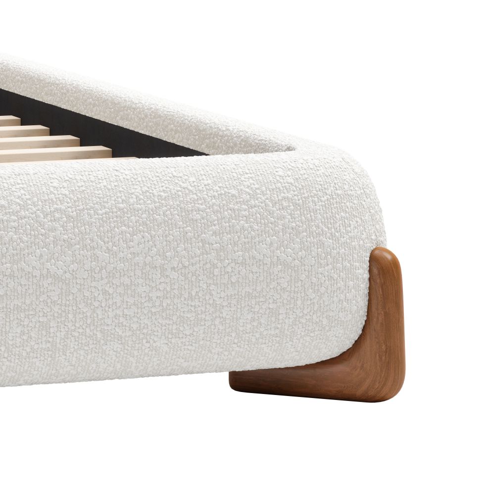 Zuo Modern Baris Ivory Textured Fabric Bed