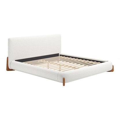 Zuo Modern Baris Ivory Textured Fabric Bed