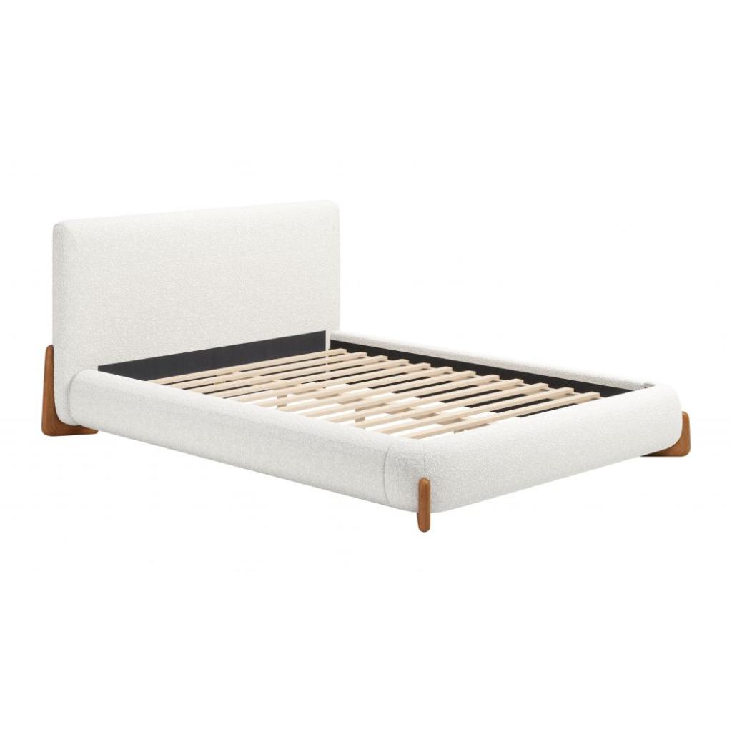Zuo Modern Baris Ivory Textured Fabric Bed