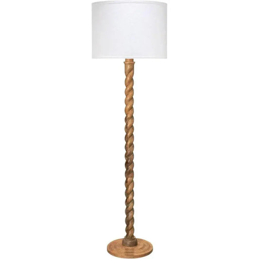 Jamie Young Barley Wooden Twist Floor Lamp