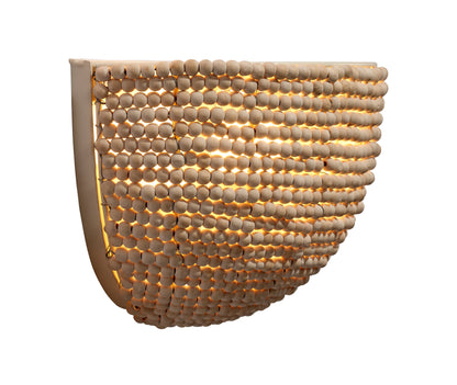 Barnacle Beaded Demi Lune Sconce-Wall Sconces-Jamie Young-Sideboards and Things
