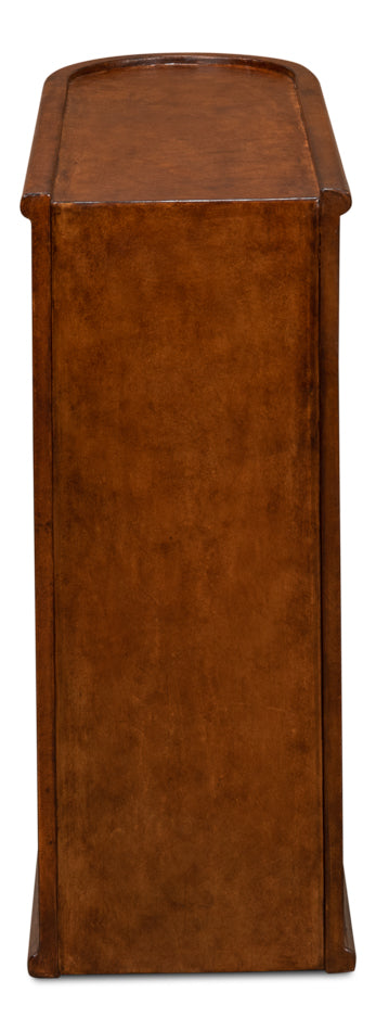 Barnes Leather Book Side Table-Side Tables-Sarreid-LOOMLAN