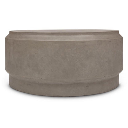 Urbia 39" Barrel Fiber Reinforced Concrete Round Coffee Table