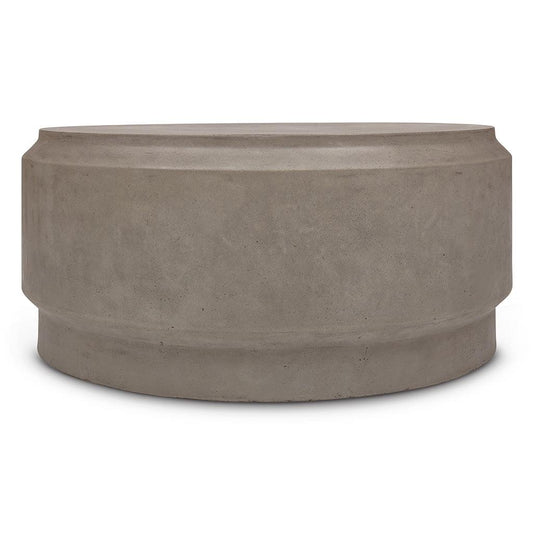 Urbia 39" Barrel Fiber Reinforced Concrete Round Coffee Table