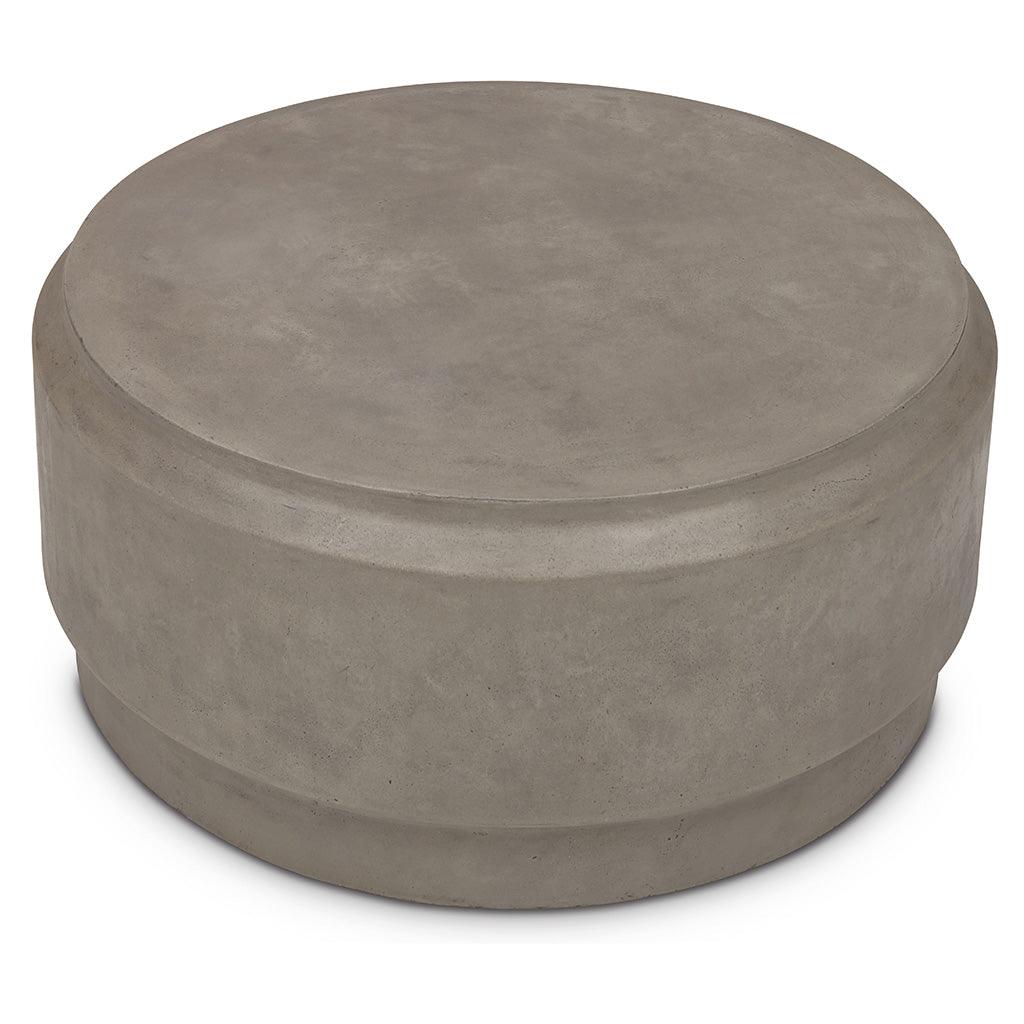 Urbia 39" Barrel Fiber Reinforced Concrete Round Coffee Table