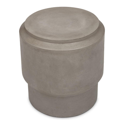 Barrel Fiber Reinforced Concrete Round End Table