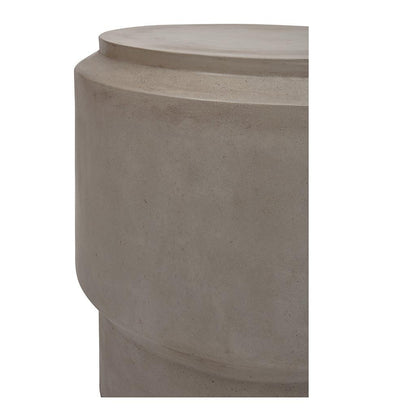 Barrel Fiber Reinforced Concrete Round End Table