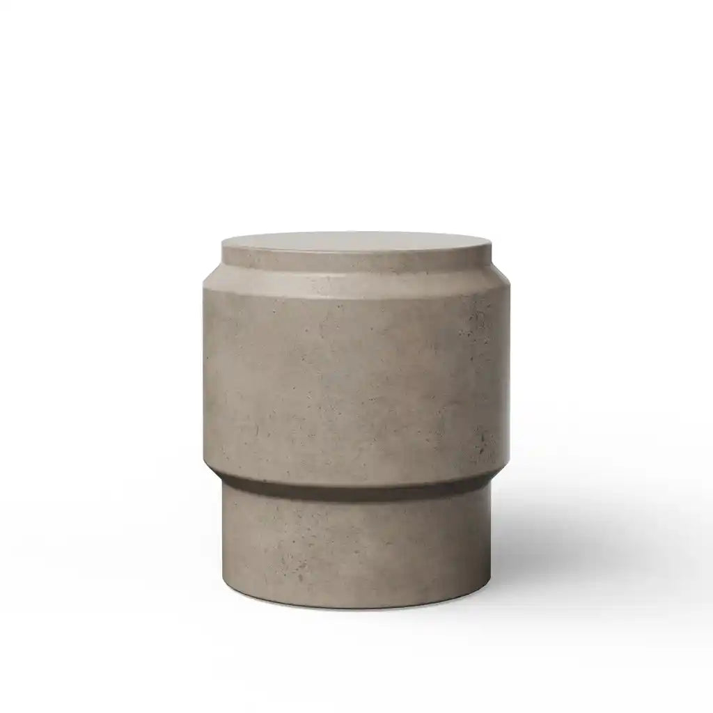 Barrel Concrete Made Stylish Outdoor Stool