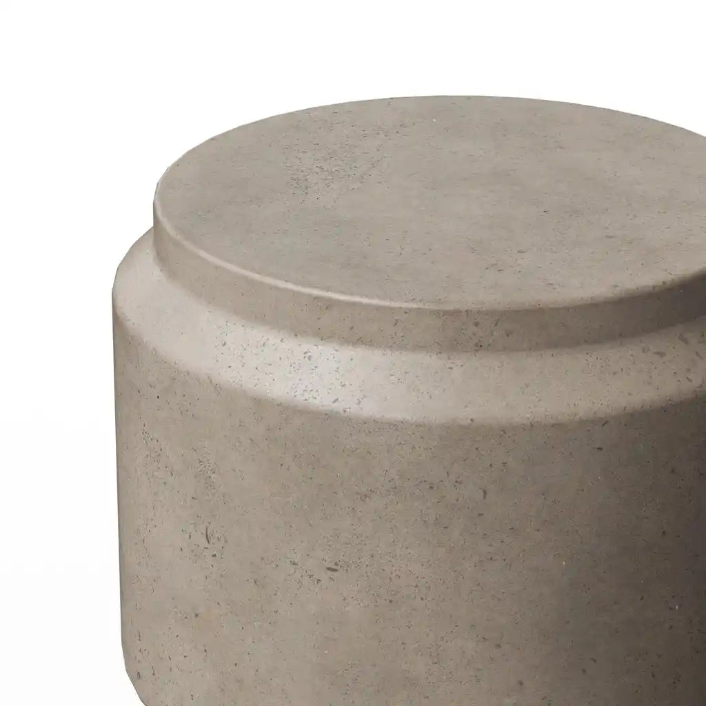 Barrel Concrete Made Stylish Outdoor Stool