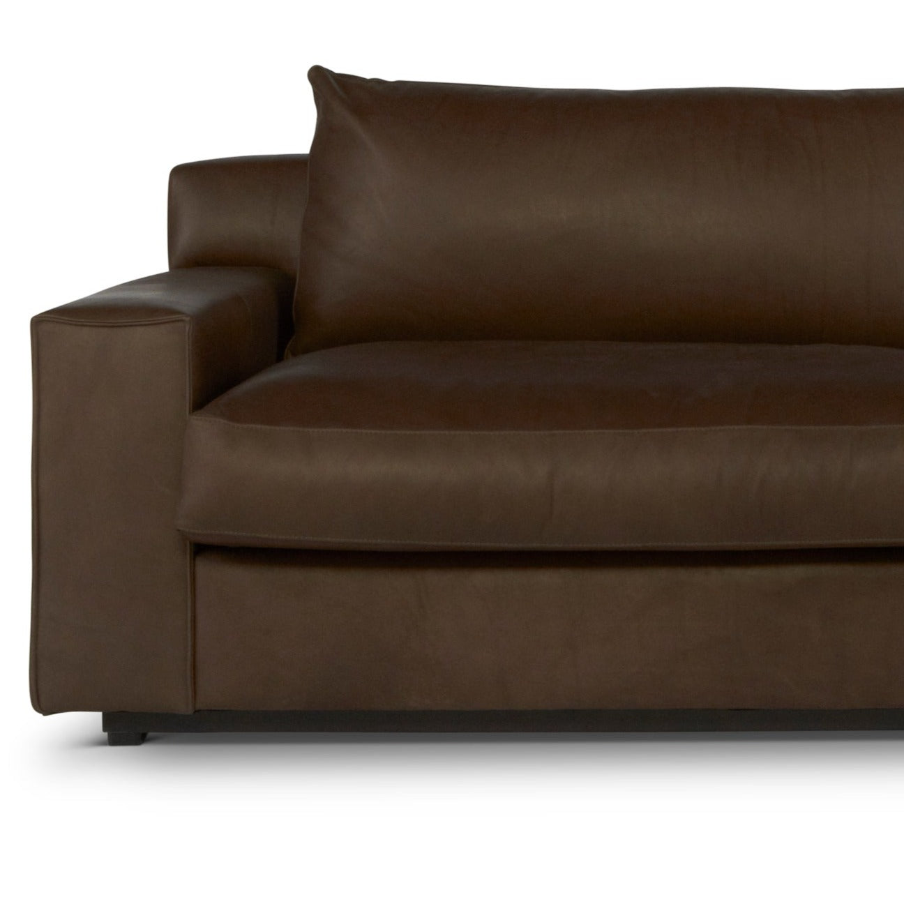 Barrett Ethical Custom Made 2 Cushion Leather Sofa-Sofas & Loveseats-One For Victory-LOOMLAN