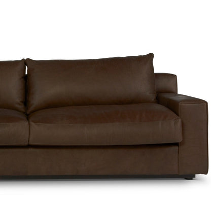 Barrett Ethical Custom Made 2 Cushion Leather Sofa-Sofas & Loveseats-One For Victory-LOOMLAN