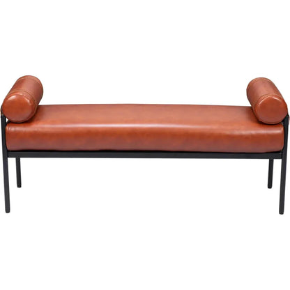 Barrow Steel Brown Bench - LOOMLAN - Zuo Modern - Bedroom Benches