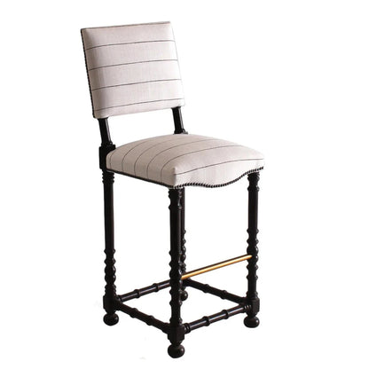 Barstool Portugues, Huntington Domino Stripe-Bar Stools-Peninsula Home-LOOMLAN