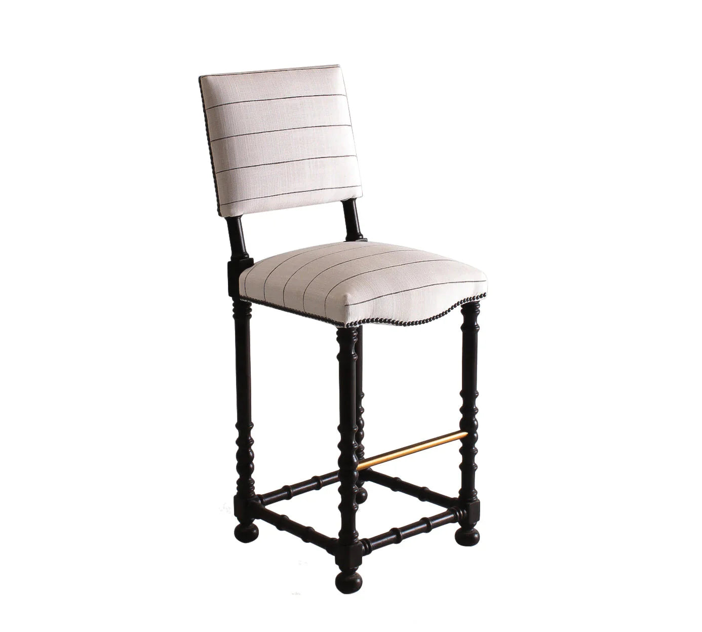 Barstool Portugues, Huntington Domino Stripe-Bar Stools-Peninsula Home-LOOMLAN