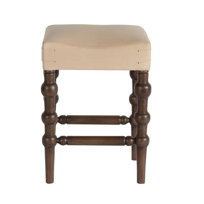 Barstool Tunisia, Smoke Leather-Bar Stools-Peninsula Home-LOOMLAN